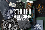 Cthulhu skull octopus PRINT BUNDLE