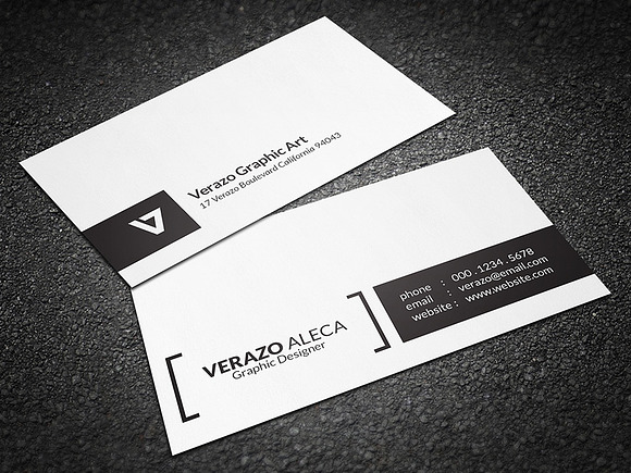 Simple Minimal Business Card in Business Card Templates - product preview 1