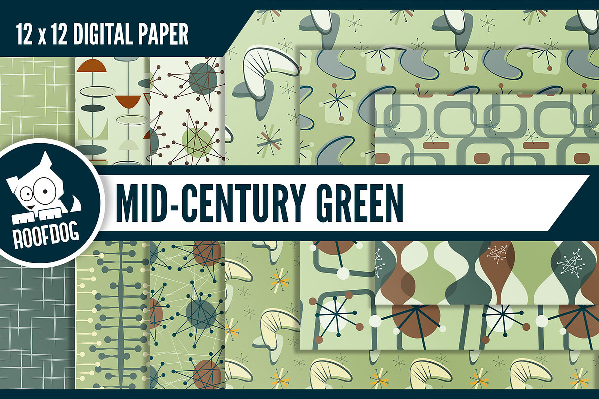 Mid century atomic digital paper in Patterns - product preview 8