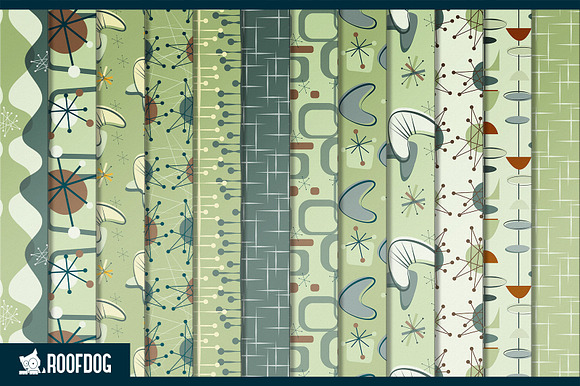 Mid century atomic digital paper in Patterns - product preview 1