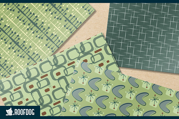 Mid century atomic digital paper in Patterns - product preview 3