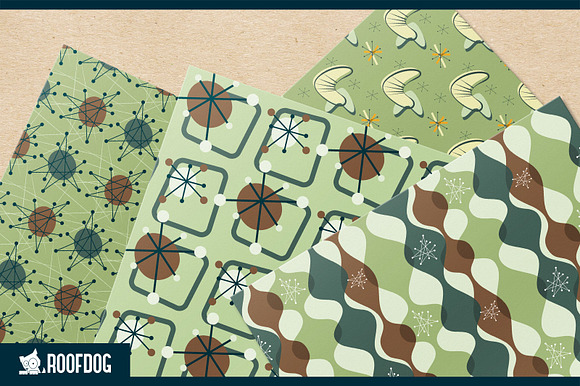 Mid century atomic digital paper in Patterns - product preview 4
