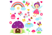 Cute fairy world icons