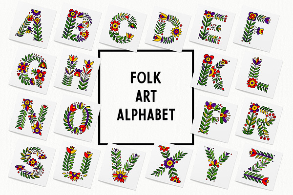 Folk Art Alphabet