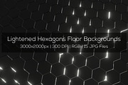 Lightened Hexagons Floor Backgrounds