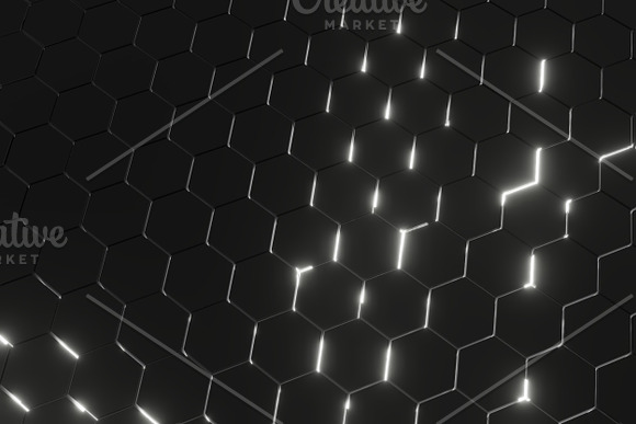 Lightened Hexagons Floor Backgrounds in Textures - product preview 2