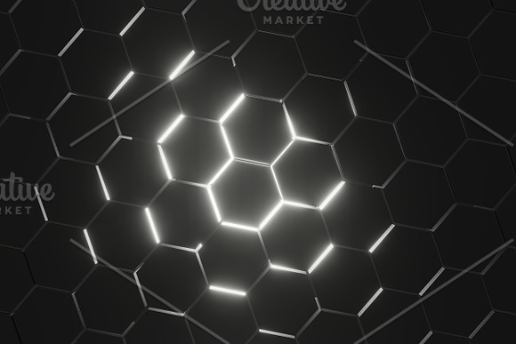 Lightened Hexagons Floor Backgrounds in Textures - product preview 3