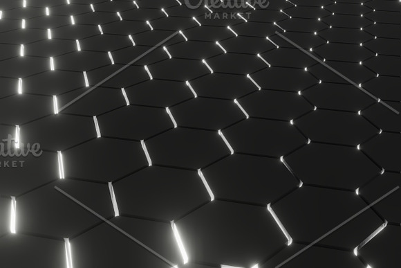 Lightened Hexagons Floor Backgrounds in Textures - product preview 4