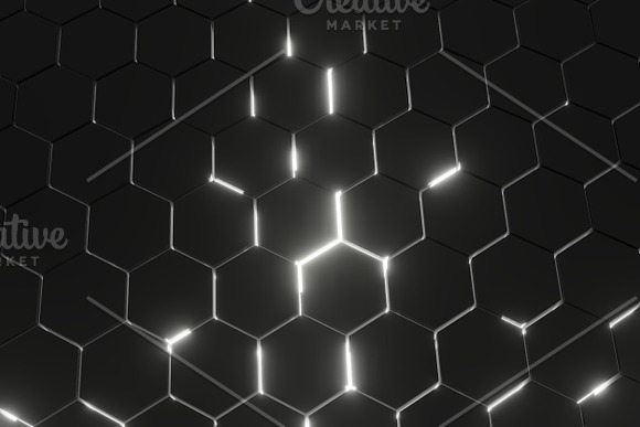 Lightened Hexagons Floor Backgrounds in Textures - product preview 6