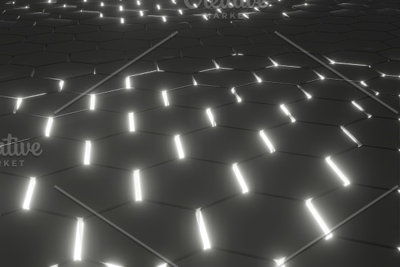 Lightened Hexagons Floor Backgrounds in Textures - product preview 8