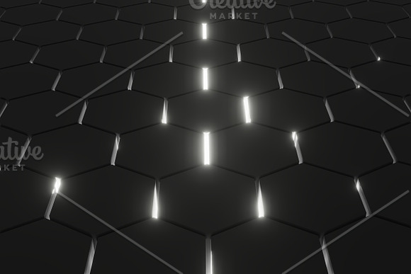 Lightened Hexagons Floor Backgrounds in Textures - product preview 9