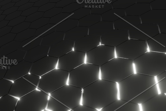 Lightened Hexagons Floor Backgrounds in Textures - product preview 15