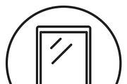 Tablet stroke icon, logo