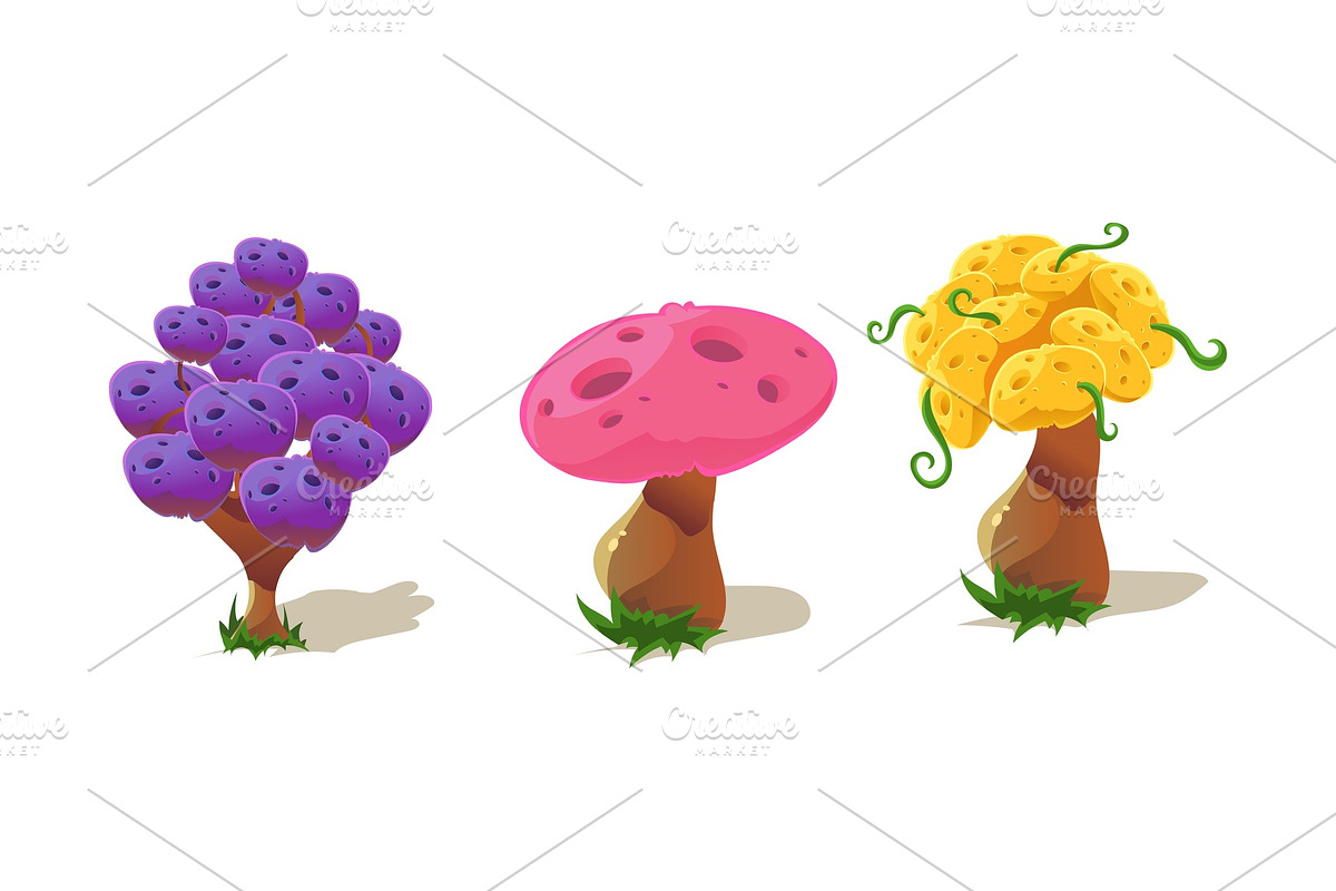 Colorful fantastic plants, nature in Illustrations - product preview 8