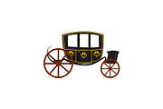 Retro carriage, wagon for traveling
