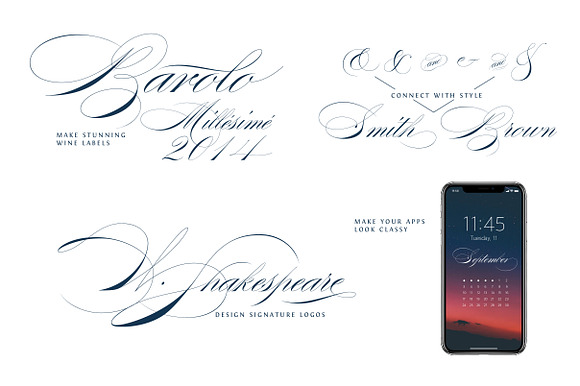 Jamaica Spencerian Wedding Font in Wedding Fonts - product preview 2