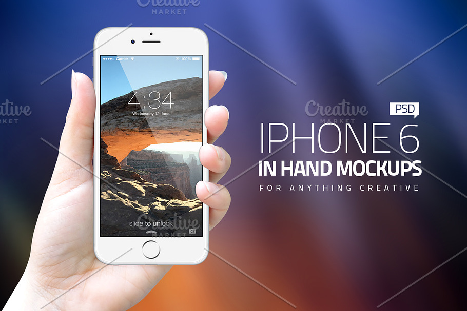 iPhone6 in Hand Mockups in Mobile & Web Mockups - product preview 8