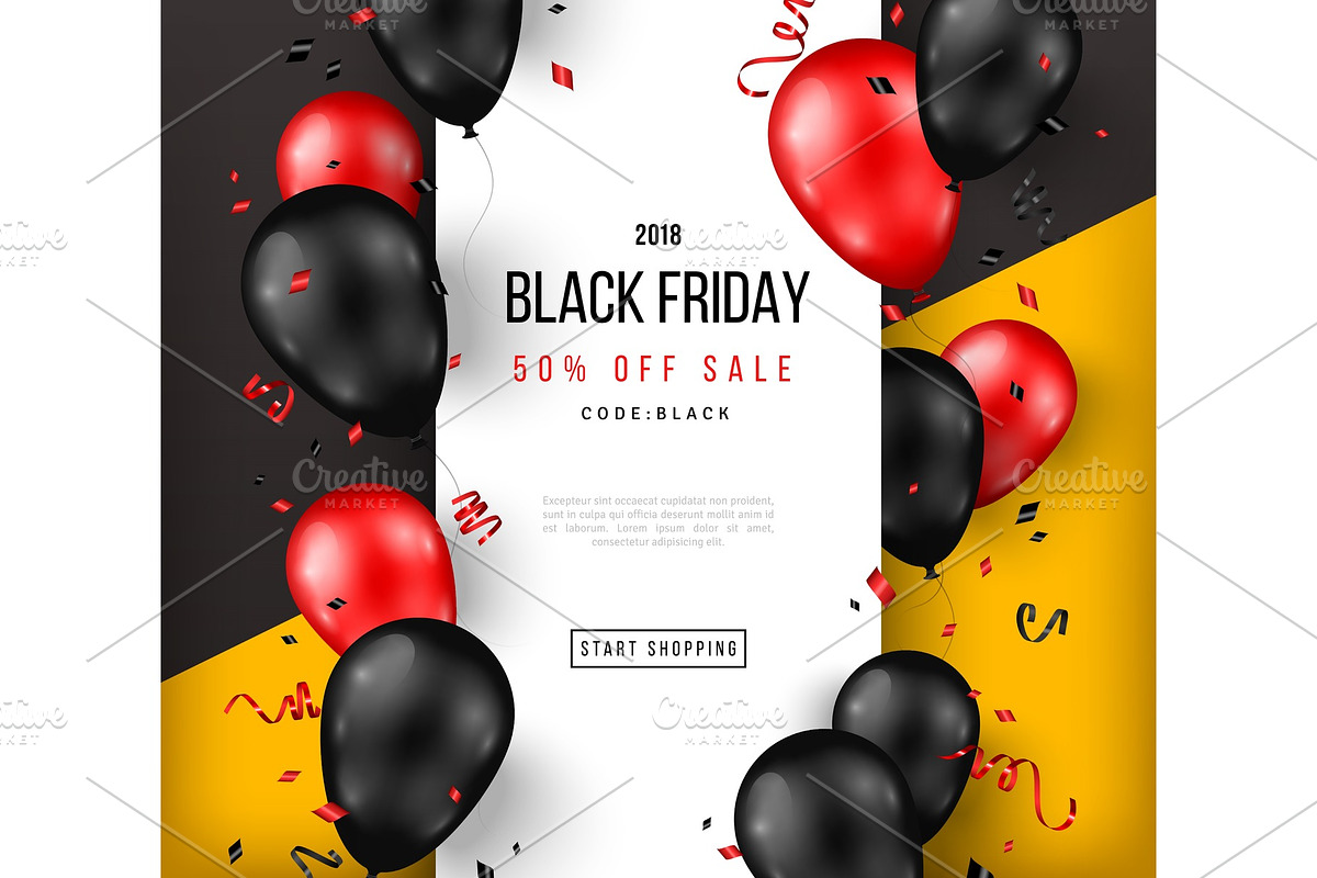 Black Friday Sale Poster in Illustrations - product preview 8