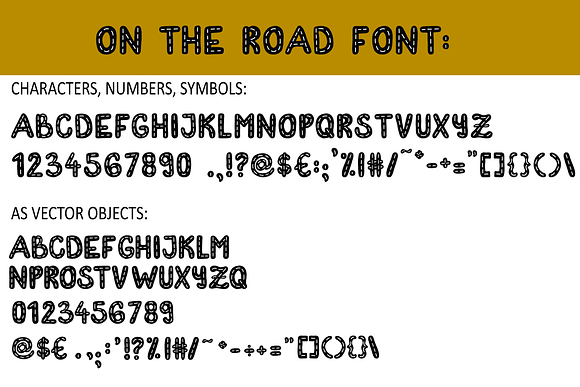 On The Road  OpenType-SVG Font in Display Fonts - product preview 2
