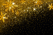 Gold glitter and snowflake backgroud