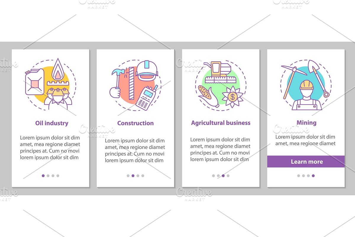 Industries onboarding screen in Product Mockups - product preview 8