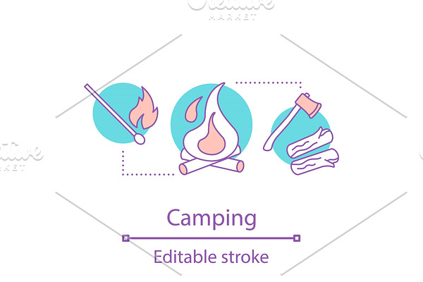 Camping concept icon