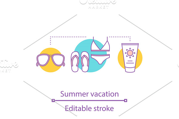 Summer rest concept icon
