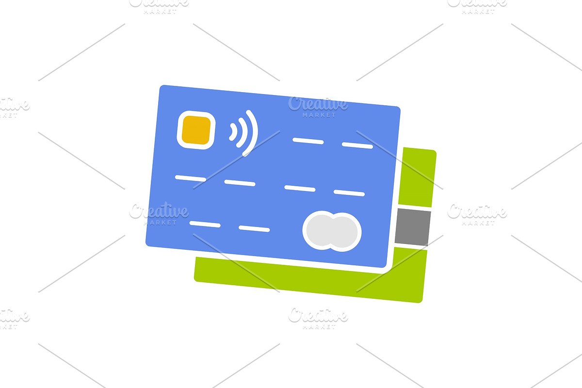 Credit cards glyph color icon in Icons - product preview 8