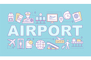 Airport service word concepts banner