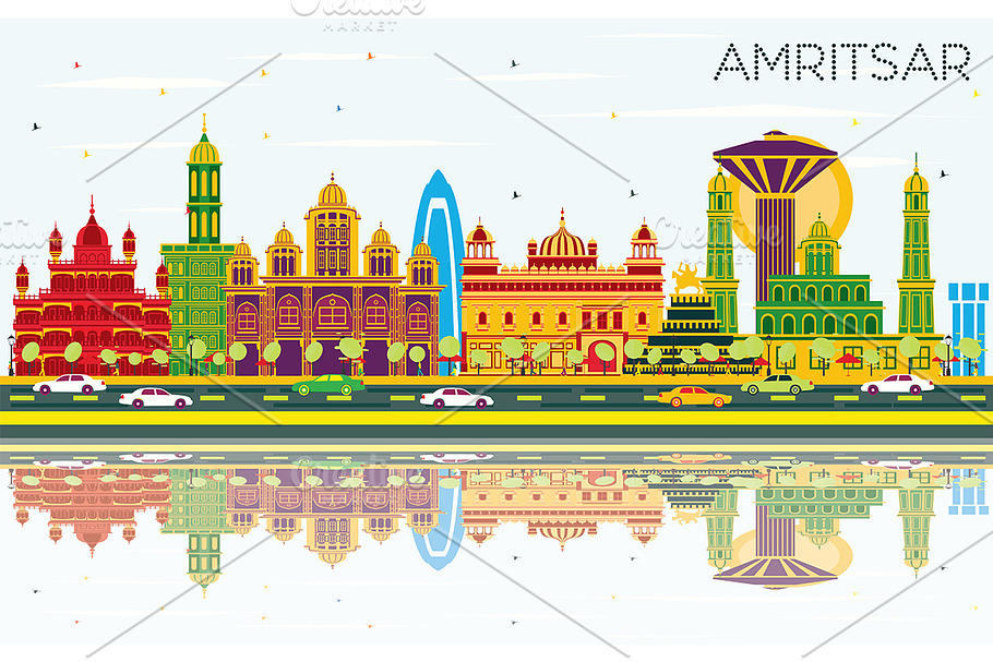 Amritsar India City Skyline 