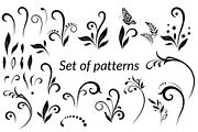Vintage Floral Calligraphic Patterns