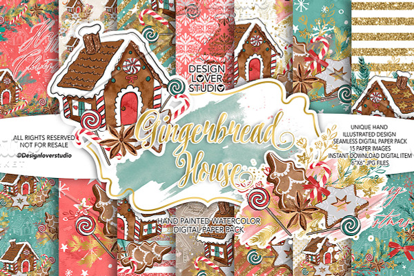 -50% Gingerbread house DP pack