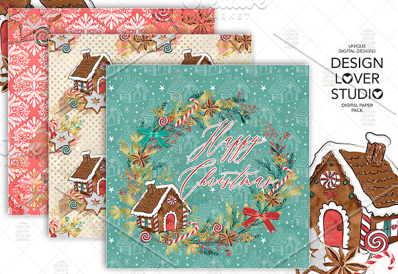 -50% Gingerbread house DP pack in Patterns - product preview 1