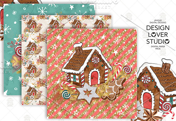 -50% Gingerbread house DP pack in Patterns - product preview 2