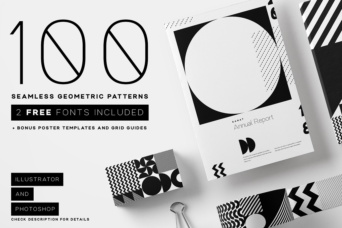 Seamless Geometric Patterns Bundle in Patterns - product preview 8