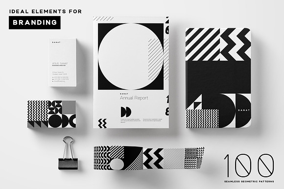 Seamless Geometric Patterns Bundle in Patterns - product preview 1