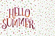 Hello Summer + Dots Pattern