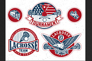 Set of vintage lacrosse labels