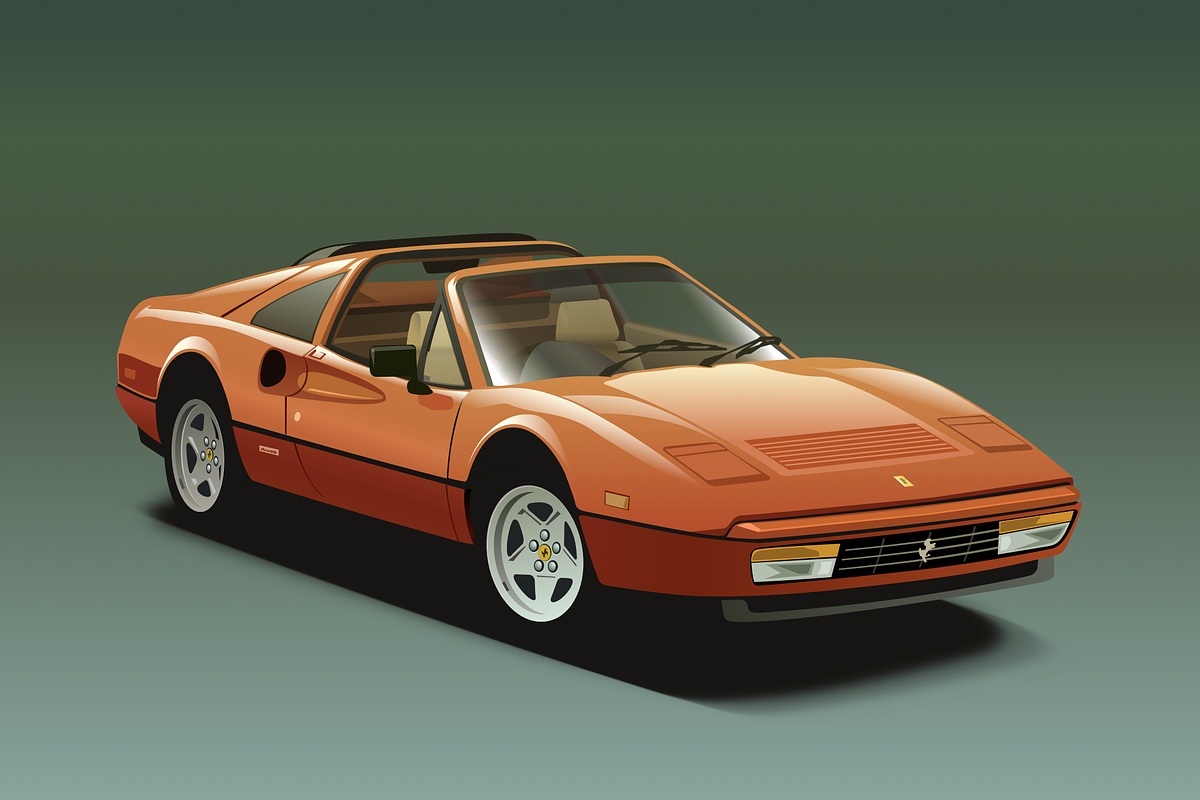 Ferrari GTS Turbo 76 in Illustrations - product preview 8