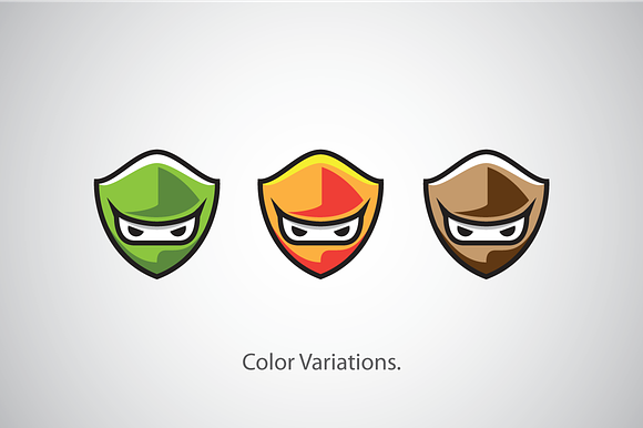 Ninja Shield Logo Template in Logo Templates - product preview 3