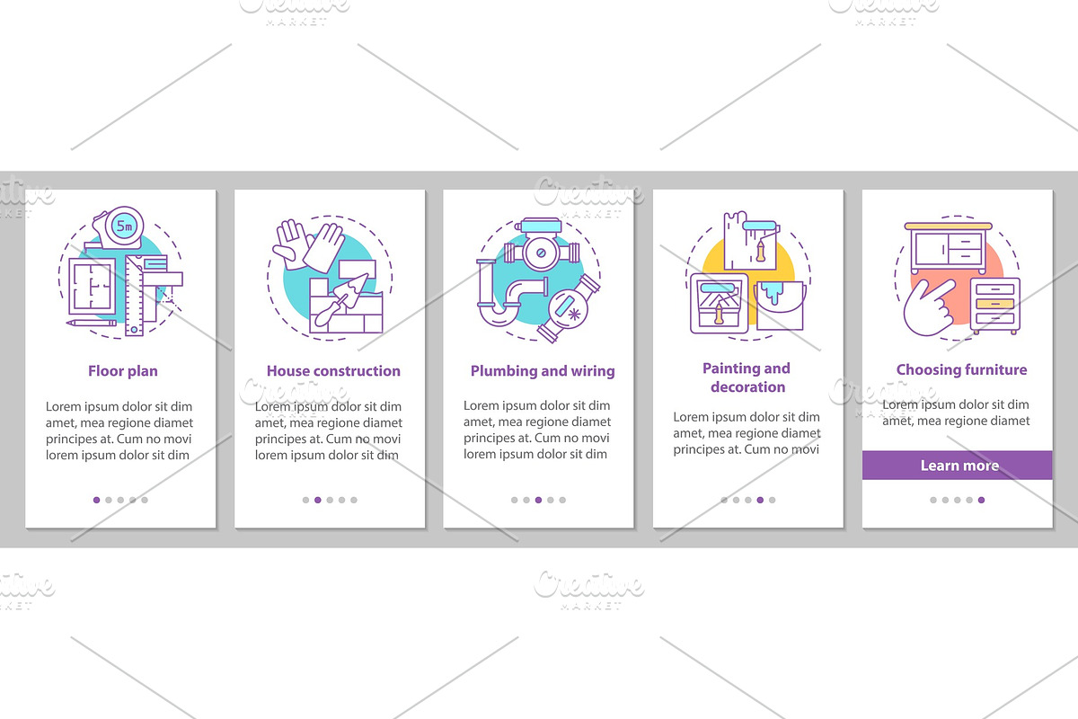 House building onboarding screen in Product Mockups - product preview 8