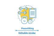 Powerlifting concept icon