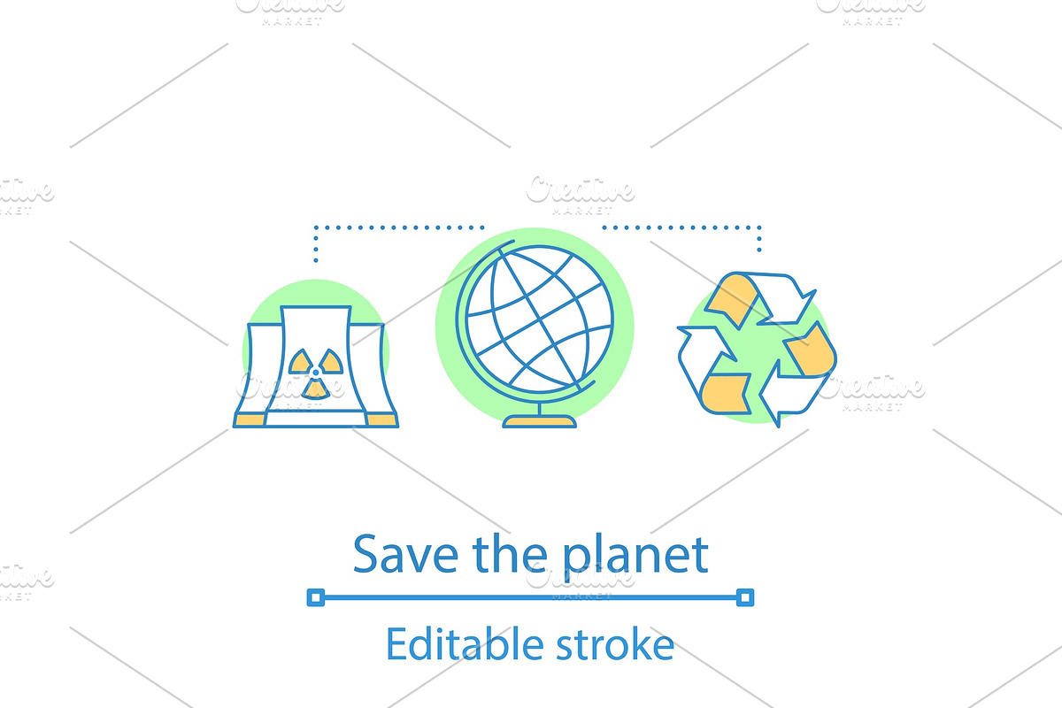 Planet saving concept icon in Icons - product preview 8