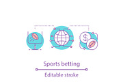 Sports betting concept icon