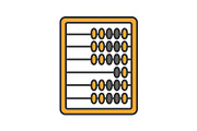 Abacus color icon