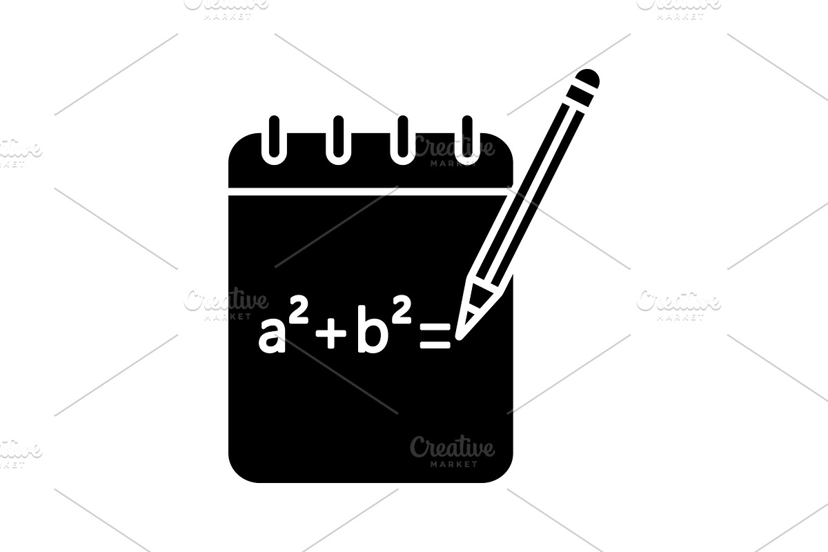 Notebook with math formula icon in Icons - product preview 8