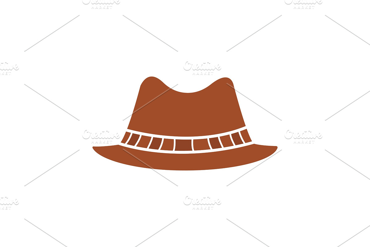 Homburg hat glyph color icon in Icons - product preview 8