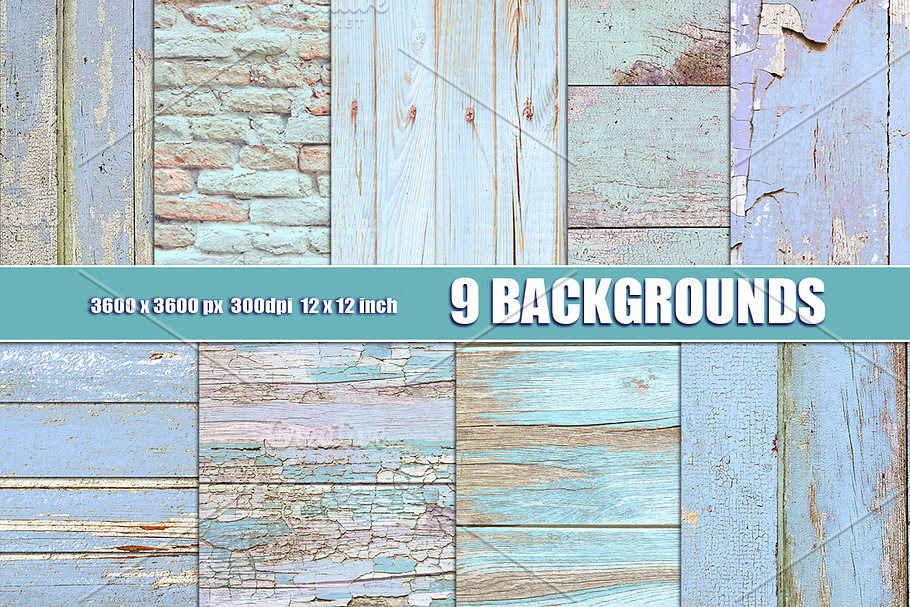 Shabby wood and brick wall texture in Textures - product preview 8