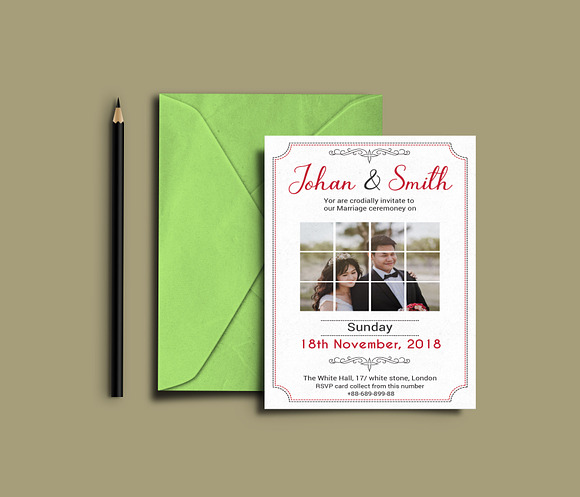 Wedding invitation card in Wedding Templates - product preview 3
