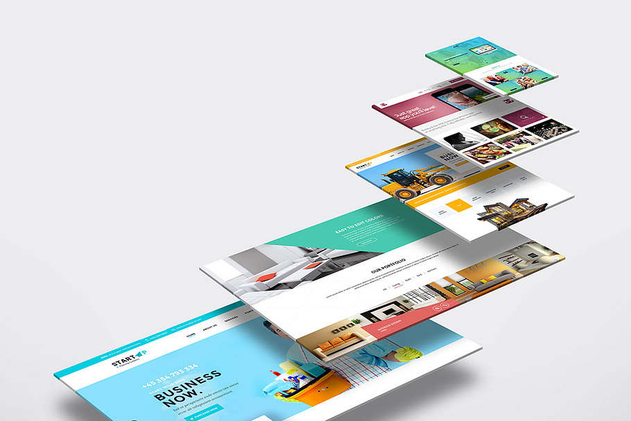 Multi Dimension Website Mock-Up 05 in Mobile & Web Mockups - product preview 8